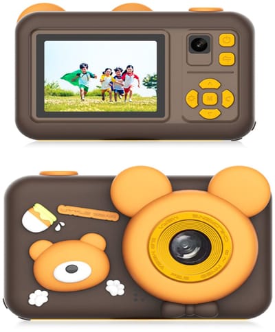 NAXSIR Kindercamera 2600P HD - Digitale Camera met Dubbele Camera (Voor & Achterzijde) + Muziekfunctie - Leuke & Veilige Camera voor Kinderen 3-12 Jaar - Incl Accessoires