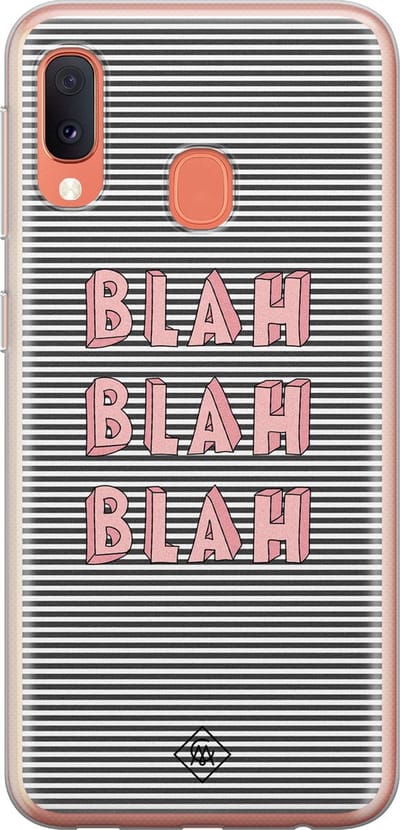 Casimoda® hoesje - Geschikt voor Samsung A20e - Blah Blah Blah - Backcover - Siliconen/TPU - Multi