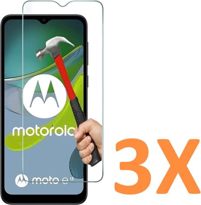 Screenprotector Glas - Tempered Glass Screen Protector Geschikt voor: Motorola MOTO E13 - 3x