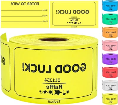 Loterij Tickets - Prijsvragen Kaartjes - Evenementen Organiseren - Met Schrijfvlak - 100 Stuks - Geel