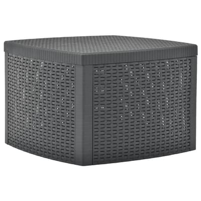 vidaXL - Bijzettafel - 54x54x36,5 - cm - kunststof - antraciet