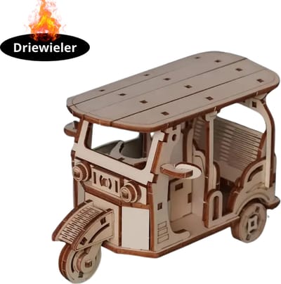 Livano Bouwpakket Hout - Kinderen - Volwassenen - Bouwpakketten Volwassenen - Boot - Houten Puzzel - 3D - Driewieler