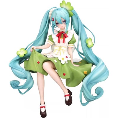 Anime Mooi Meisje Hatsune Miku Bloemenfee-Vierklapper PVC Animatie Periferie Desktop Decor Schattige Ornamenten Model Speelgoed beige