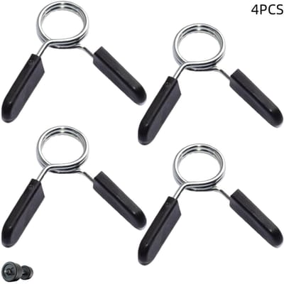 4 stuks - 25 mm halterstang klemmen - halter slotklemmen - halterstang klem - halter slotgesp - voor halterstangen, fitness en gewichtheffen - 25 mm in diameter