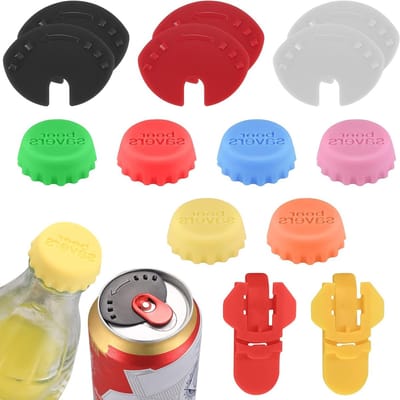 12 stuks deksels voor blikjes en 2 stuks blikopeners, ideaal voor frisdrank, bier en andere dranken, perfect voor feesten en evenementen