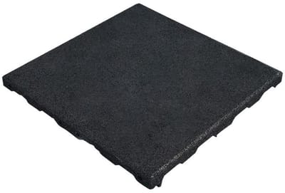 Gombase - Rubber tegel met EPDM toplaag 45 mm - 50 x 50 cm - Zwart (RAL 9004) - Cfl-S1 Merk: GOMBASE