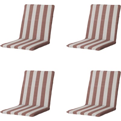 Madison - Stapelstoelkussen Amora - Bruin - 97x49x5cm - Set van 4