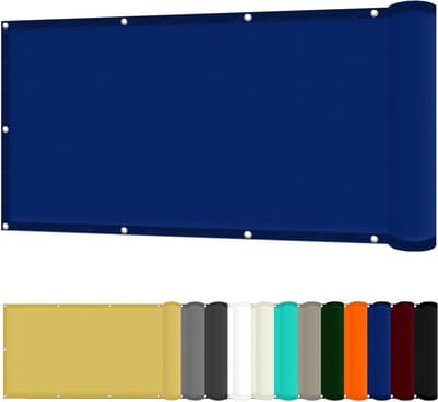 Pergola Afdekking - Terras Overkapping Zeil - Buiten Leven Beschermen - Waterafstotende Coating - 140 x 600 cm - Donkerblauw