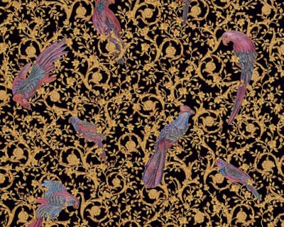 KLASSIEK PARADIJSVOGEL BEHANG - Geel Zwart Goud - AS Creation Versace 4