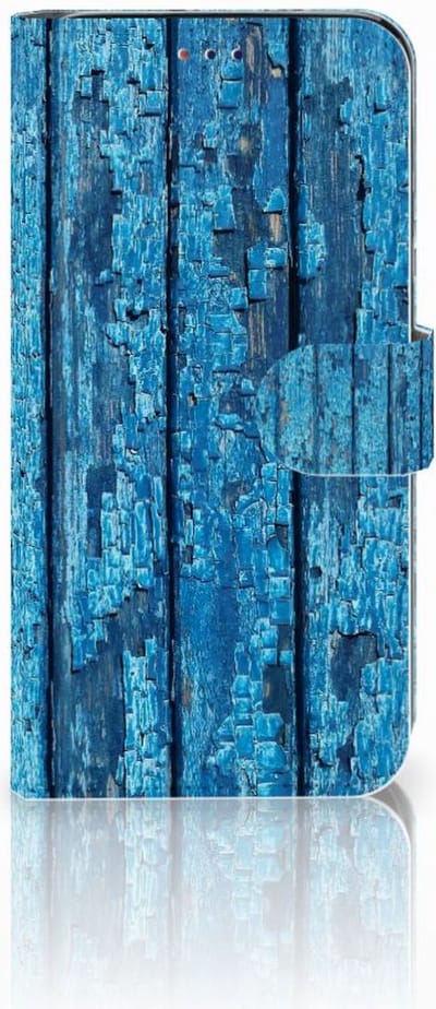 Samsung Galaxy A10 Book Style Case Wood Blue