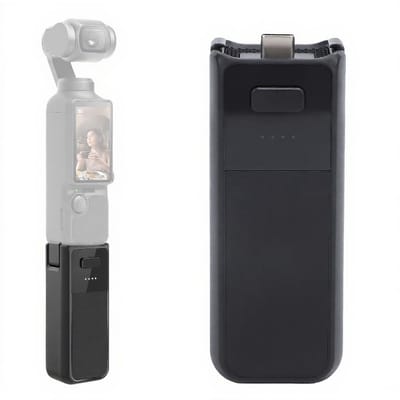 Dailygoods - Batterijhandvat - Handgreep voor Pocket 3 - Verhoogde gebruiksduur - Zwart - Power bank handgreep - Geschikt voor creatieven - Compact model