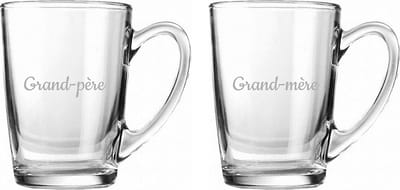 Theeglas gegraveerd - 32cl - Grand-père & Grand-mère
