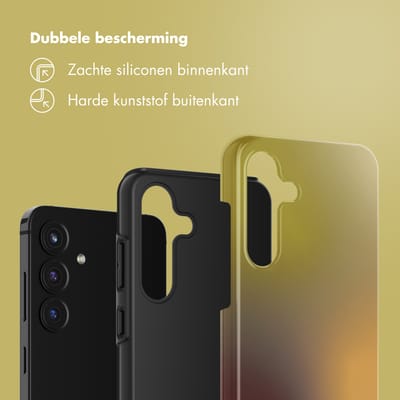 Selencia Hoesje - Geschikt voor Samsung Galaxy S25 FE - Backcover - Gradient Olive Dust