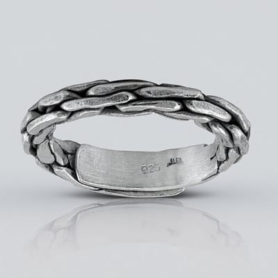 Cavill - Zilveren Ring Nan Collection - 925 Sterling Zilver - Gevlochten Elegant Design - Comfortabele Ringen voor Dames & Heren - 21x22 mm