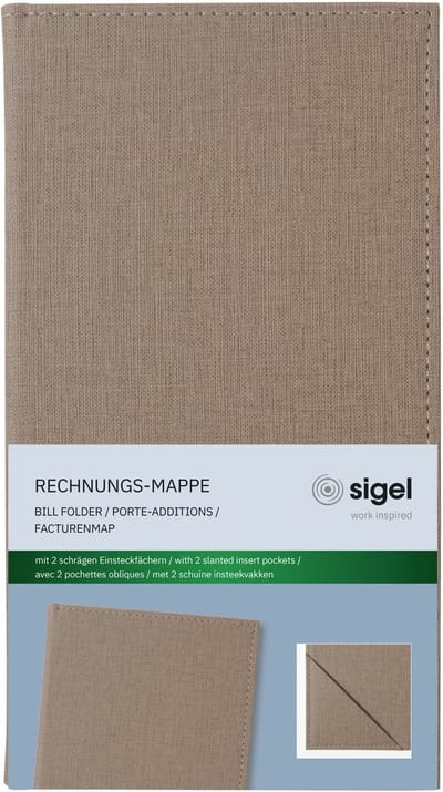 Sigel facturenmap - met 2 schuine insteekvakken - beige - SI-RM102