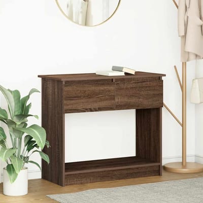 vidaXL - Wandtafel - met - lades - 85,5x38,5x74,5 - cm - bruin - eikenkleurig