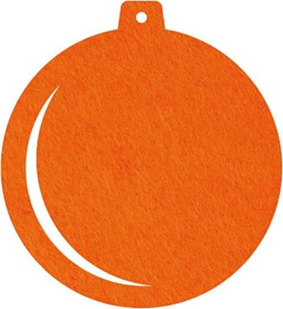 Kerstbal vilt onderzetters - Oranje - 6 stuks - ø 9,5 cm - Kerst onderzetter - Tafeldecoratie - Glas onderzetter - Cadeau - Woondecoratie - Tafelbescherming - Onderzetters voor glazen - Kerst tafelen - Woonaccessoires - Tafelaccessoires