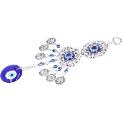 Boze Oog Hanger Exquise Kleur Kwastje Gekleurd Glazuur Legering Hoge Duurzaamheid Boze Oog Auto Hanger white