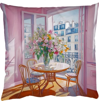 Sierkussens - Kussentjes Woonkamer - 50x50 cm - Pink - City - Bloemen