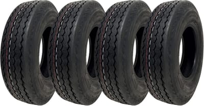 4.80/4.00-8 Trailerbanden 6ply 130km/h E-gekeurd Set van 4 Tubeless Crossply