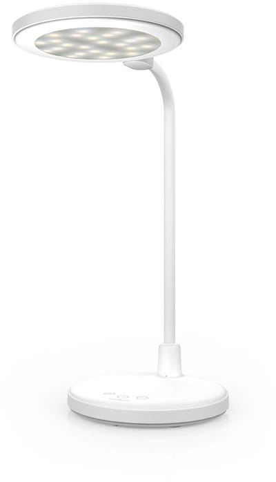 Nedis LED Bureaulamp - Dimbaar - Oplaadbaar - Aanraakfunctie - Make Up Lamp - met Spiegel - Wit