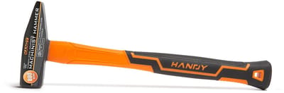 Machinistenhamer Met Glasvezel Steel - Professionele Bankhamer Met Gehard Stalen Kop - DIN1041 - Met Ophangoog - 800 g - DIN1041, Ergonomisch [10428E]