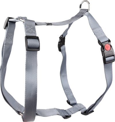 Flamingo Ziggi H-harnas - Harnas Honden - H-harnas Ziggi Grijs Xl 70-110cm 25mm - 1st - 127461 - 1st