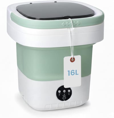 Opvouwbare Was Unit - Mini Wasmachine - Reis Was - 16L Grote Capaciteit - 32 x 32 x 18.5 cm