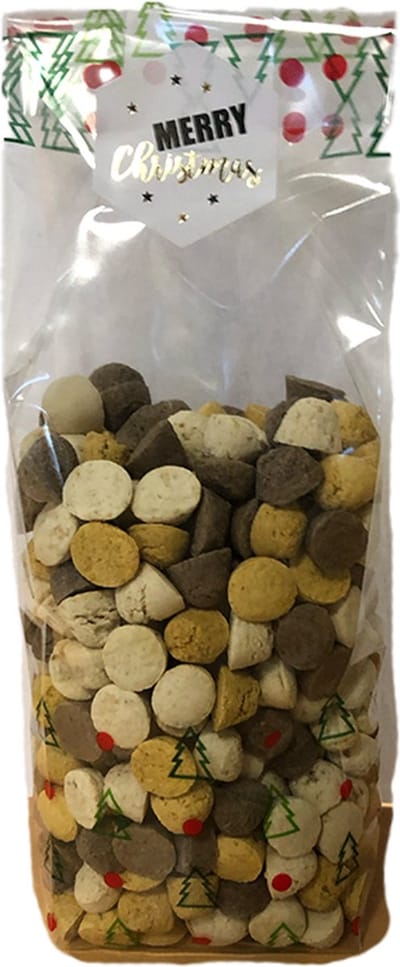 Kerst Cadeau zakje met Pepernoten Koekjes voor Honden Het Kerstkado