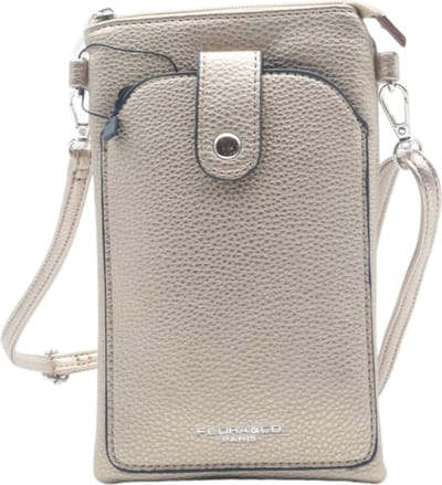 Flora&Co - Paris - Handig Crossbody hand/telefoontasje voor mobiel - gsm - goudkleurig