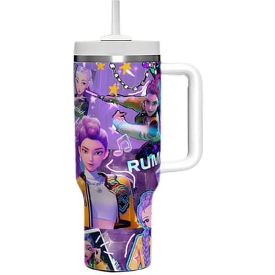Nouveaux Chasseurs de Sorcières Tasse Thermos pour Voiture avec Poignée en Acier Inoxydable Tasse à Glace 1200ml