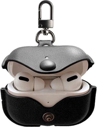 Hoesje Geschikt voor Apple Airpodss Pro hoesje Case met sleutelhanger – Zwart