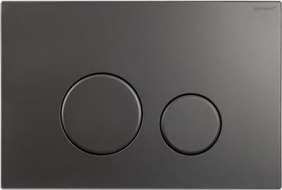 RAYBRO Cortado 65 - Gun Metal - bedieningsplaat - druktoets wc - bedieningspaneel - Universeel - Geberit Delta inbouwreservoir (UP100) - Geberit Sigma (UP320 en UP300) - Rapotec - REZI, Kronenbach - JomoTech.