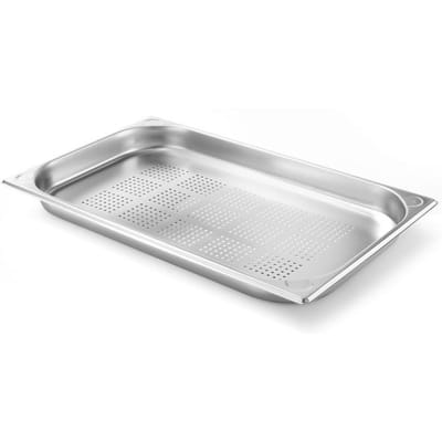 HENDI Geperforeerde GN-container – versterkte hoeken – 9L – 65mm hoog – roestvrij staal