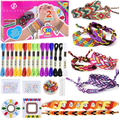 Equivera Armbandjes Maken Set Meisjes - Knutselset Meisjes - Knutselset voor Meisjes - Knutselset Meiden - Sieraden Maken Meisjes - Armbandjes Maken Meisjes - Cadeautip voor uw kind!