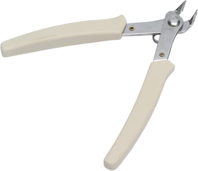 Elektronische Tang - Draadknipper Gebogen - Modelbouw Precisie - Roestvrij Staal - 90 Graden - Zilver