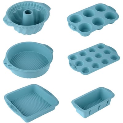 Siliconen Cake Bakvorm Set Hittebestendig Oven Bakplaat Cake Brood Toast Pan Keuken Muffin Bakvorm