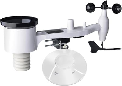 Draadloos Weerstation - Meetstation Buiten - Weer Monitoren - 7-in-1 Sensor - T-Design Mastmontage - Wit