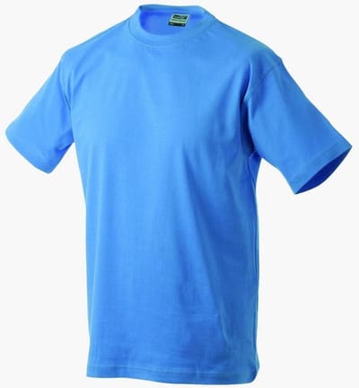 James and Nicholson Unisex Zware Ronde Tee (Aqua Blauw)