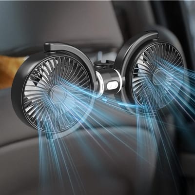 Solidchoice - Autoventilator met 360 Graden Rotatie en 3 Snelheden