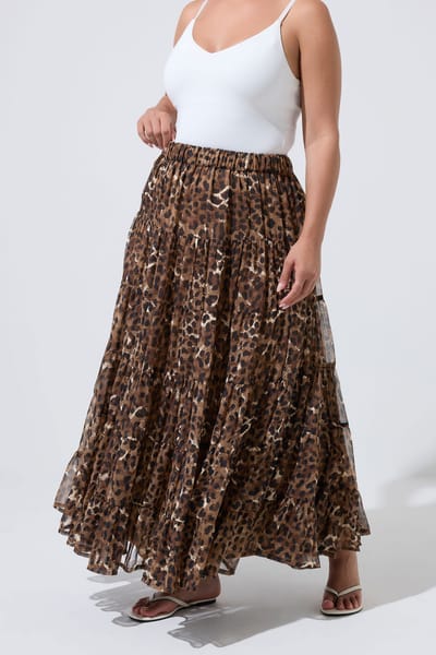 Limited Collection Bruine Rok Met Luipaardprint Size 42