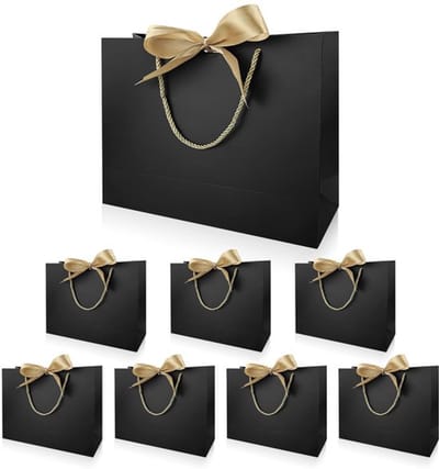 aladdien - Papieren geschenkzakken - Feestzakken - Handgrepen - Zwart