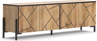Vicco Hatto TV-meubel – 156.8 x 50 cm Eiken