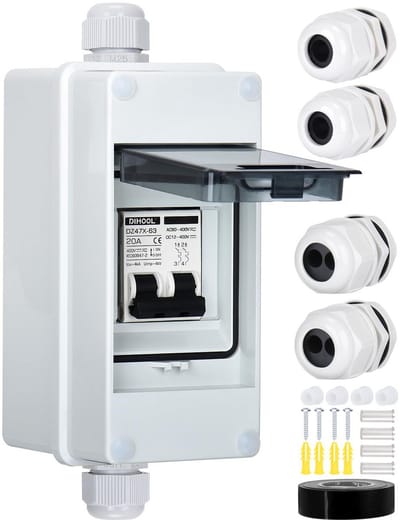 Scheidingsschakelaar PV zonne-installatie DC 12V-400V 20A met IP65 waterdichte behuizing