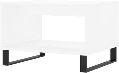Salontafel - Bijzettafel Koffietafel - Woonkamer Inrichten - Bewerkt Hout - 60x50x40 cm - Wit