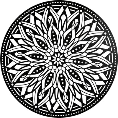 Wanddecoratie mandala - Muurdecoratie - Mandala - 60 x 60cm - Muurcirkel - Wanddecoratie hout