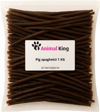 Pig Spaghetti  - 1 kilo- hondensnacks- varken -Animal King