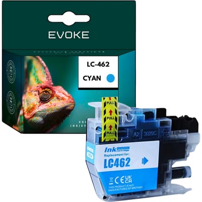 Evoke Compatibele Inkt voor Brother Lc-462Xl Lc462Xl Lc462Xlc Cyaan 15 ml 1500 Pagina's Mfc-J2340Dw J3540Dw J3940Dw