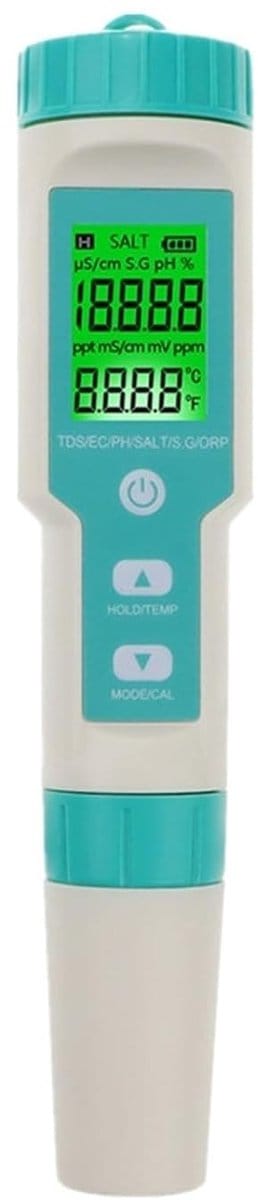 Waterkwaliteit Tester - PH TDS Meter - Drinkwater Testen - 7 Functies In 1 - IP67 Waterdicht - Zwart