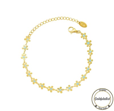 Borasi Bloemen Armband | Goldplated | Armband Bloeien | Dames Sieraden | Dames Armbanden |